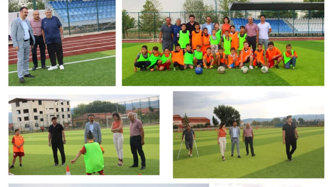 Kaymakamımız Sayın Ali Ekber ATEŞ ve İlçe Milli Eğitim Müdürümüz Halil TOKATÇI, Yaz Spor Okulu Kapsamında Açılan Futbol Kursunu Ziyaret Etmiştir